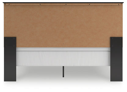 Maribel King Panel Bed with Mirrored Dresser