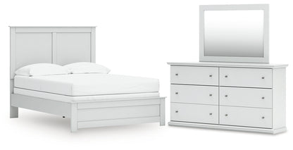Bostwick Shoals Full Panel Bed with Mirrored Dresser