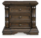 Maylee King Canopy Bed with Mirrored Dresser, Chest and Nightstand