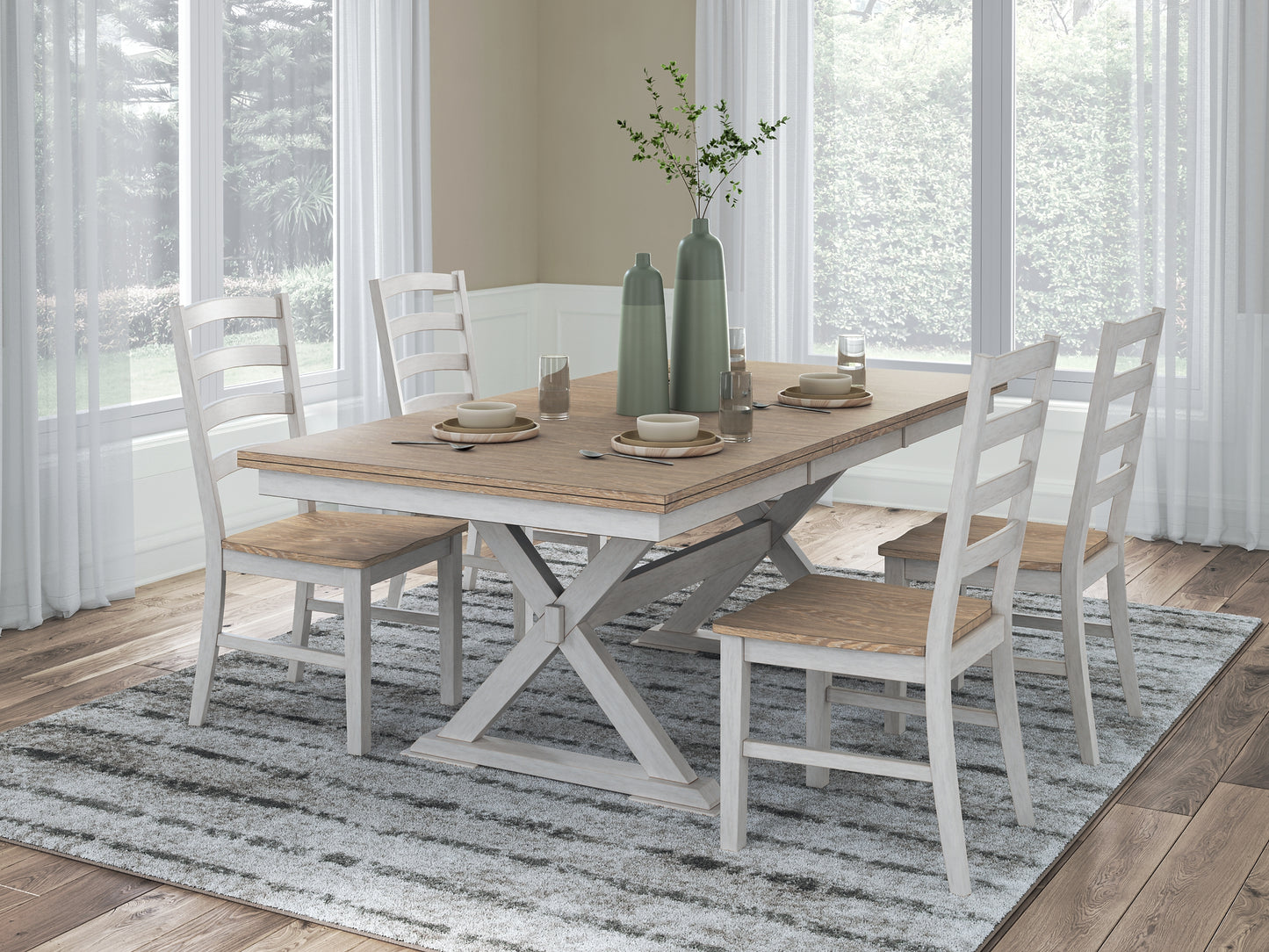 Purlaney Dining Table and 4 Chairs