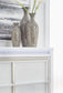 Chalanna King Upholstered Storage Bed with Mirrored Dresser and Chest