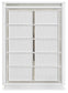 Chalanna King Upholstered Storage Bed with Mirrored Dresser, Chest and Nightstand