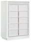 Chalanna King Upholstered Storage Bed with Mirrored Dresser, Chest and Nightstand