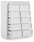 Chalanna King Upholstered Storage Bed with Mirrored Dresser, Chest and Nightstand