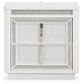 Chalanna King Upholstered Storage Bed with Mirrored Dresser, Chest and Nightstand