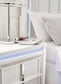 Chalanna King Upholstered Storage Bed with Mirrored Dresser, Chest and Nightstand