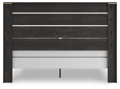 Hollivern King Panel Bed with Mirrored Dresser, Chest and Nightstand