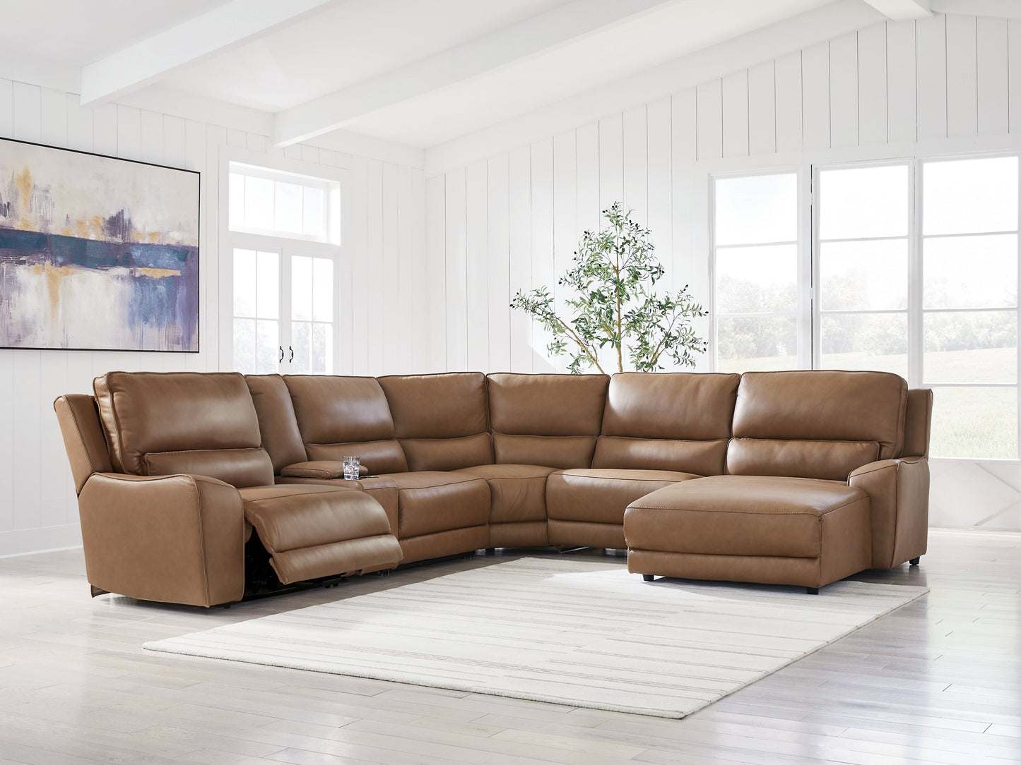 DeepWakes 6-Piece Power Reclining Sectional with Chaise