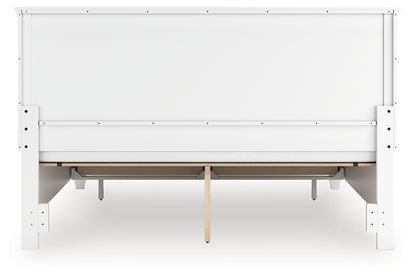 Fortman King Panel Storage Bed with Mirrored Dresser and Nightstand