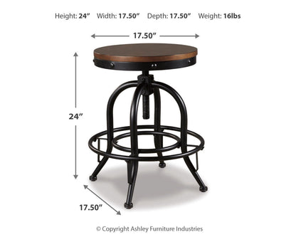 Valebeck Counter Height Dining Table and 4 Barstools