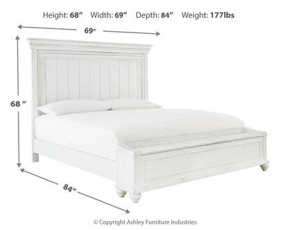 Kanwyn Queen Panel Bed with Storage with Mirrored Dresser, Chest and Nightstand