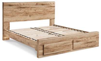 Hyanna King Panel Storage Bed, Dresser, Mirror, Chest and Nightstand