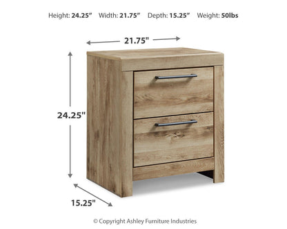 Hyanna Queen Panel Bed with 2 Side Storage, Dresser, Mirror and Nightstand