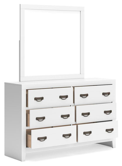 Binterglen Twin Panel Bed, Dresser, Mirror, Chest and Nightstand