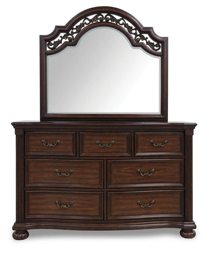 Lavinton California King Poster Bed, Dresser, Mirror, Chest and Nightstand