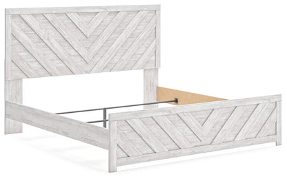 Cayboni King Panel Bed, Dresser, Mirror, Chest and Nightstand