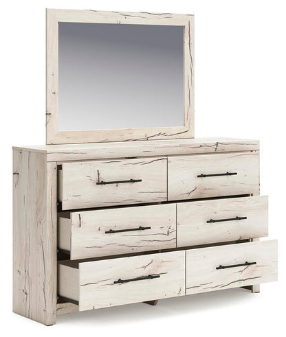 Lawroy Queen Panel Bed, Dresser, Mirror, Chest and Nightstand