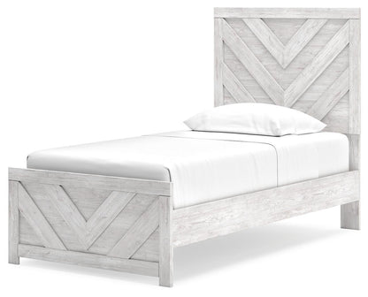 Cayboni Twin Panel Bed, Dresser, Mirror, Chest and Nightstand