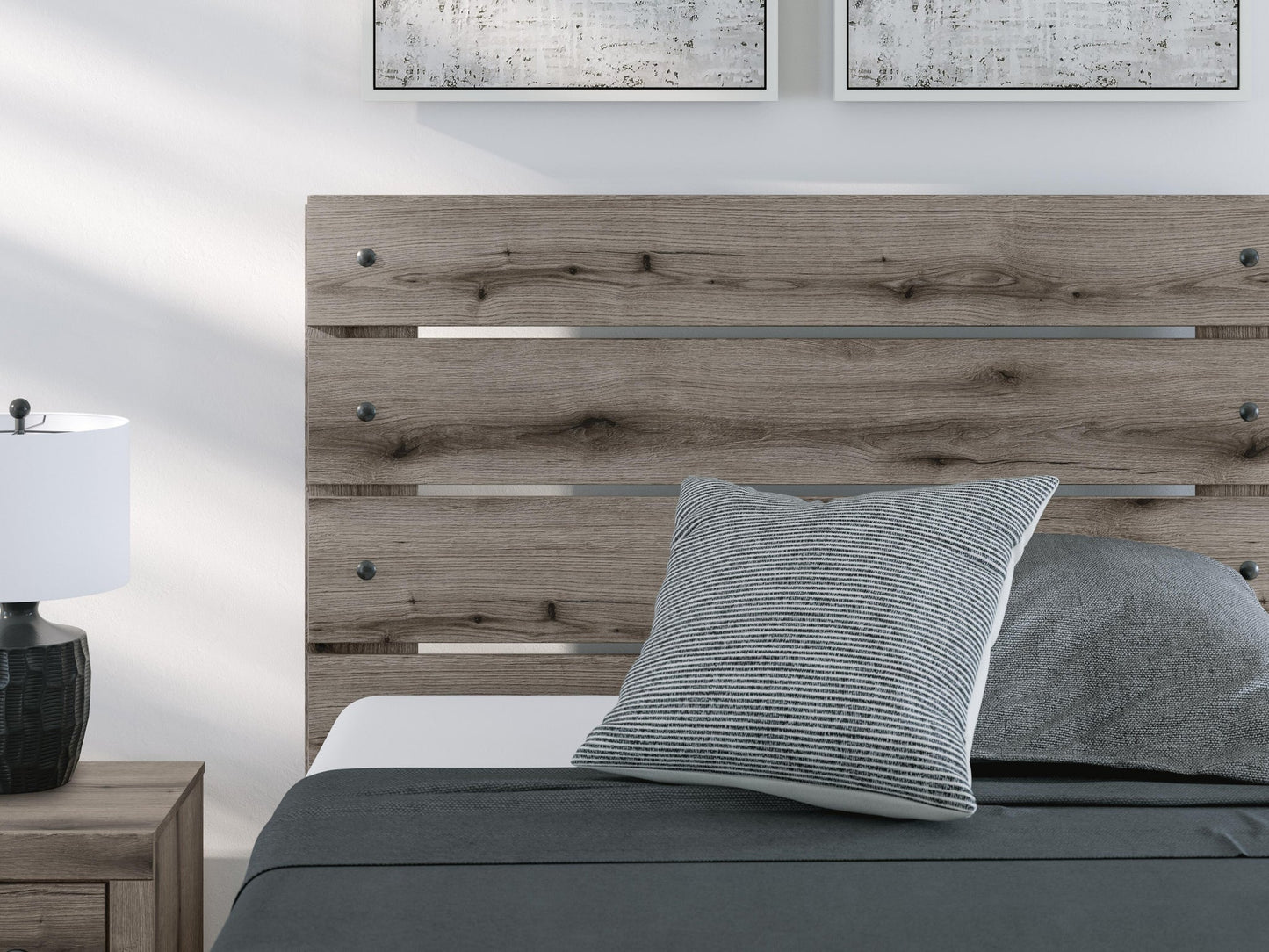 Graystorm Full Panel Storage Bed, Dresser and Mirror