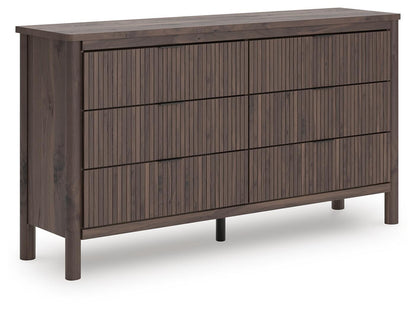 Pamytta King Panel Platform Bed, Dresser, Mirror and Nightstand