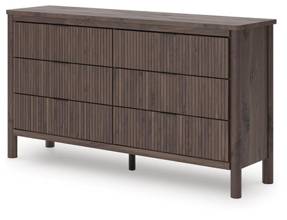 Pamytta King Panel Platform Bed, Dresser, Mirror and Nightstand