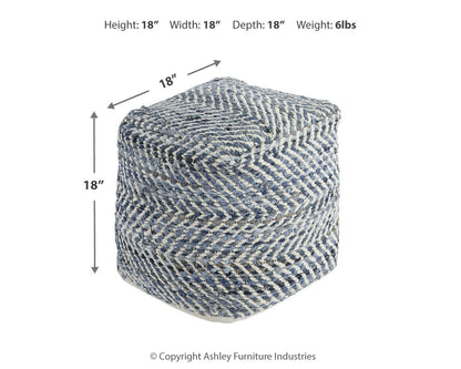 Chevron Pouf