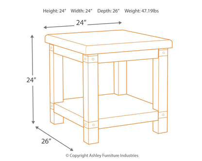 Carynhurst Rectangular End Table