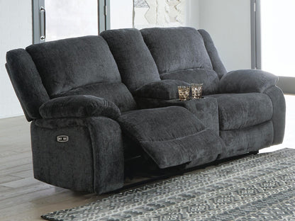 Draycoll DBL REC PWR Loveseat w/Console