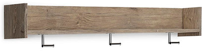Oliah Wall Mounted Coat Rack w/Shelf