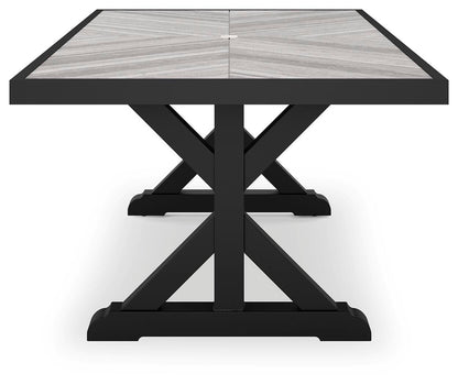 Beachcroft RECT Dining Table w/UMB OPT