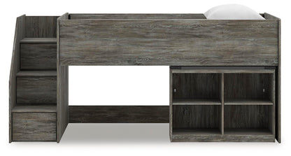 Frandern Twin Loft  Bed with Bookcase Storage