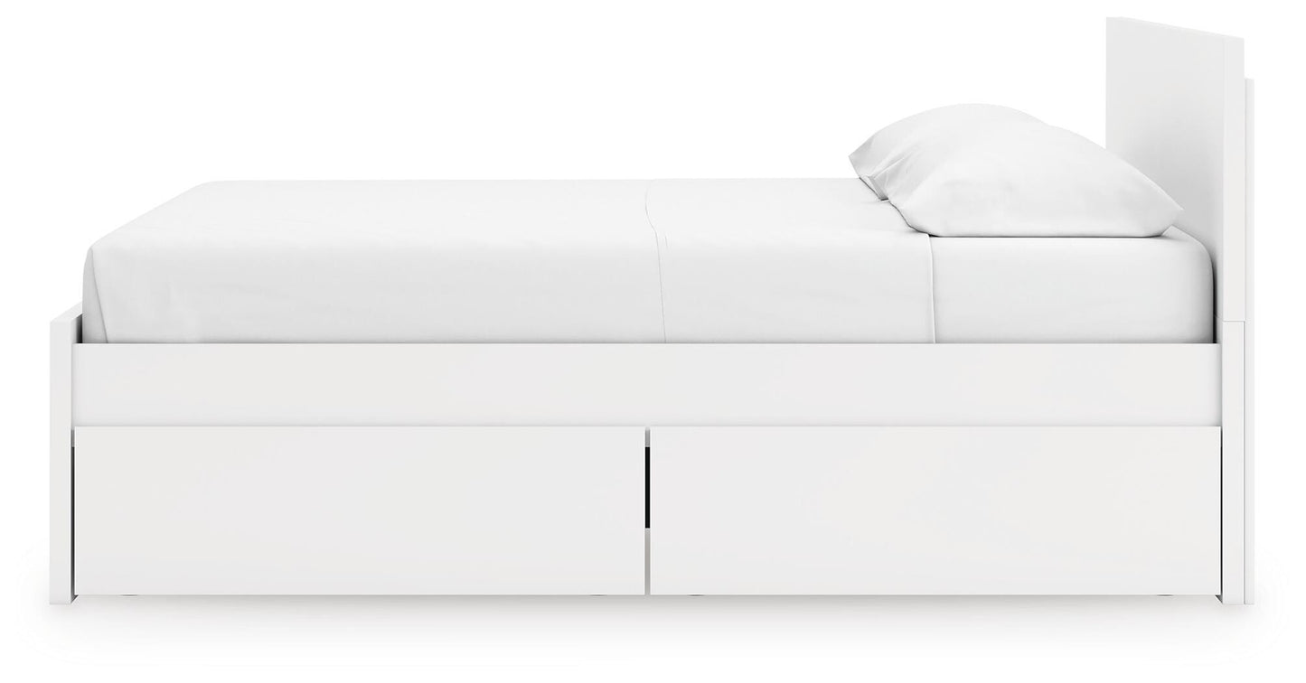 Onita King Panel Platform Bed with 2 Side Storage