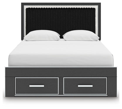 Zuraleus Queen Upholstered Panel Storage Bed