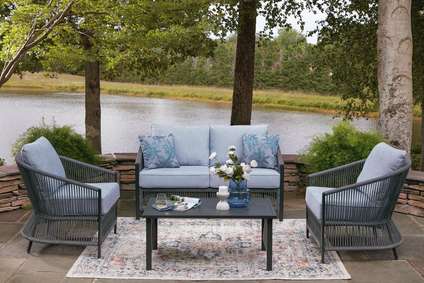 Bridges Beach Love/Chairs/Table Set (4/CN)