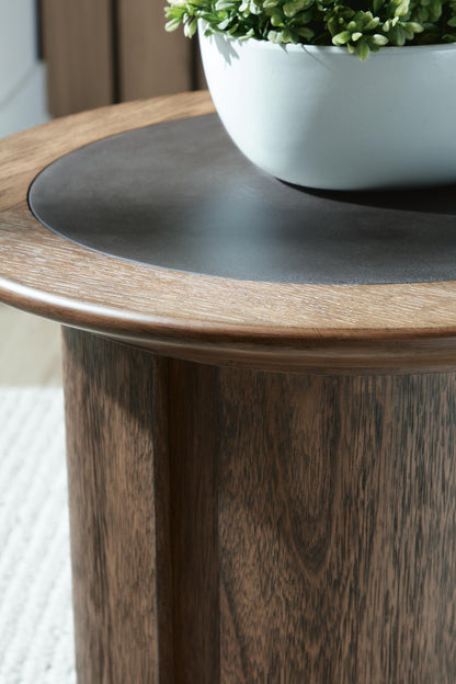 Dontayne Round End Table