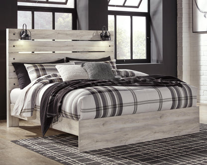 Cambeck Full Panel Bed with Mirrored Dresser