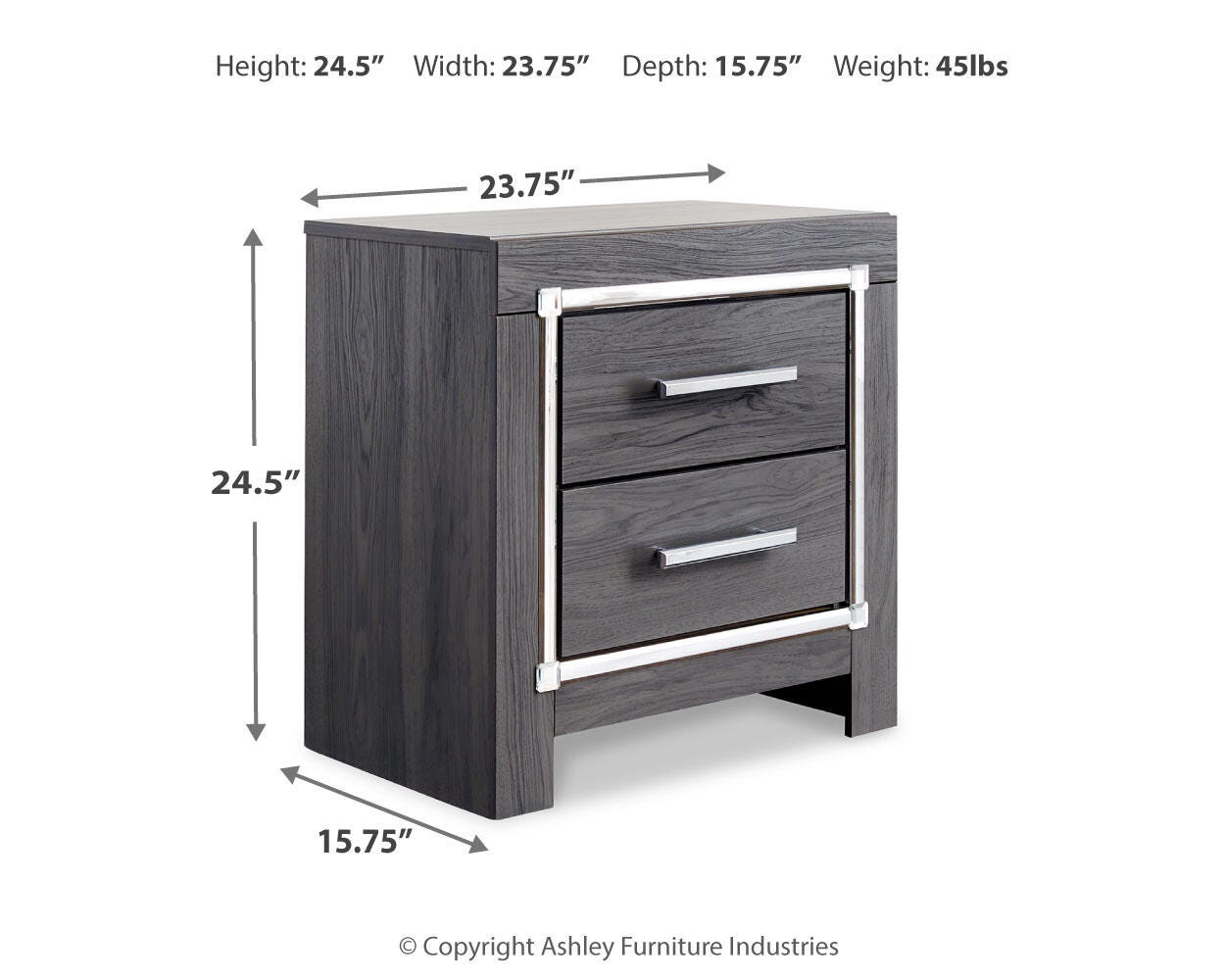 Lodanna Full Upholstered Panel Headboard Bed with Mirrored Dresser, Chest and Nightstand