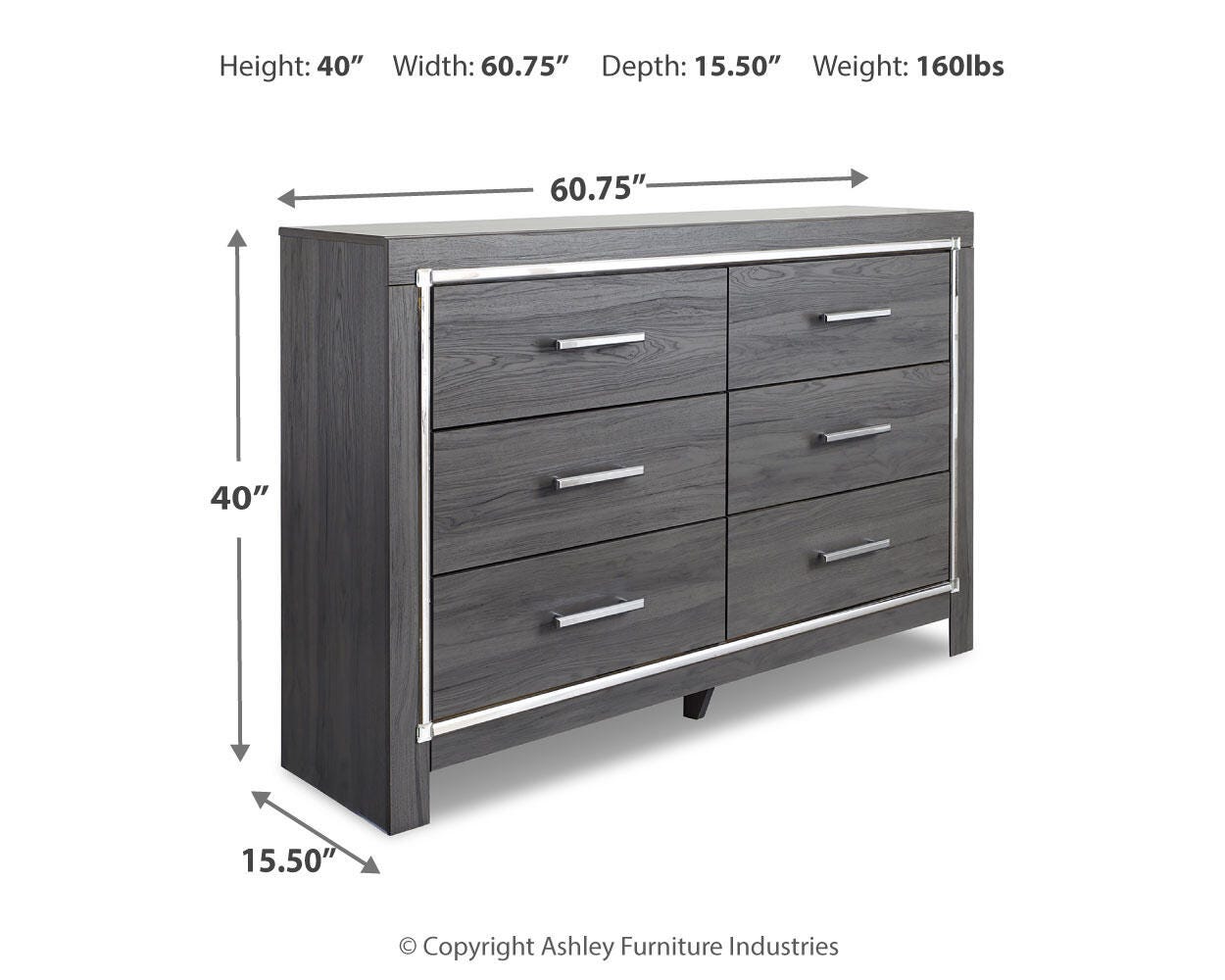 Lodanna Full Upholstered Panel Headboard Bed with Mirrored Dresser