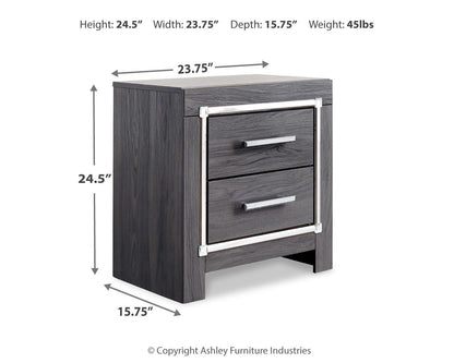 Lodanna Full Panel Bed with Mirrored Dresser, Chest and Nightstand
