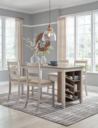 Skempton Counter Height Dining Table and 4 Barstools