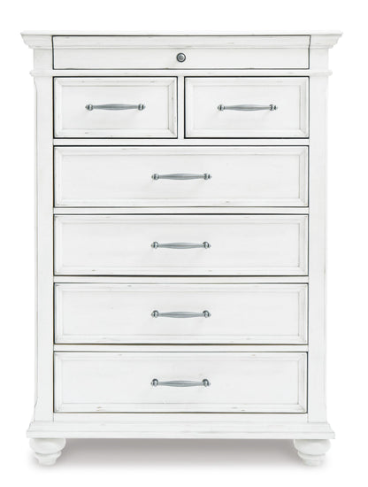 Kanwyn Queen Panel Bed with Mirrored Dresser, Chest and Nightstand