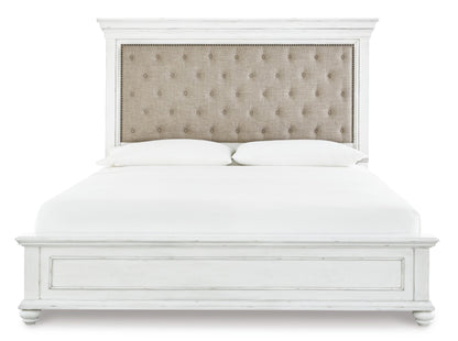 Kanwyn Queen Panel Bed with Mirrored Dresser, Chest and Nightstand