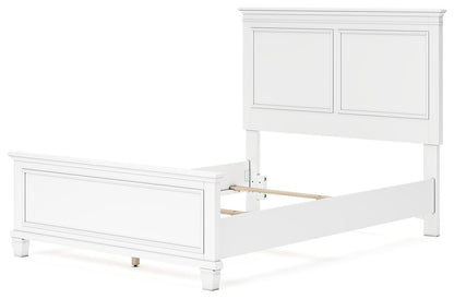 Fortman Full Panel Bed with Mirrored Dresser