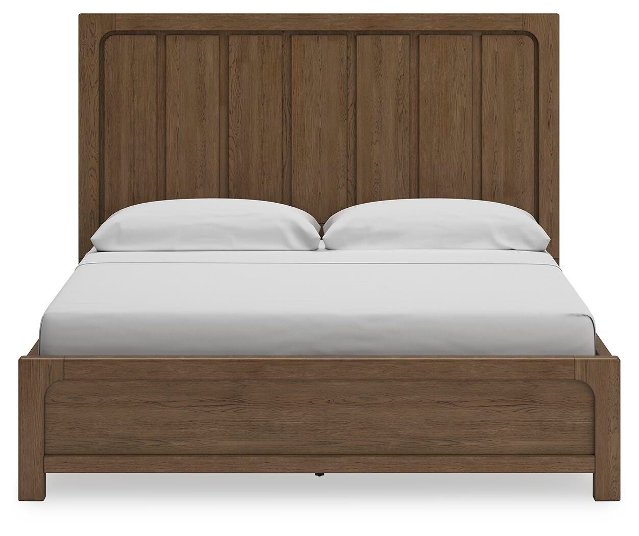 Cabalynn California King Panel Bed with Storage with Mirrored Dresser and Nightstand