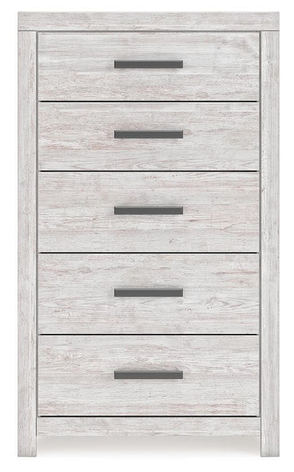 Cayboni Full Panel Bed, Dresser, Mirror, Chest and Nightstand