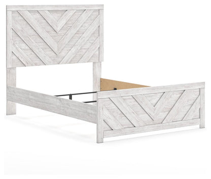 Cayboni Full Panel Bed, Dresser, Mirror, Chest and Nightstand