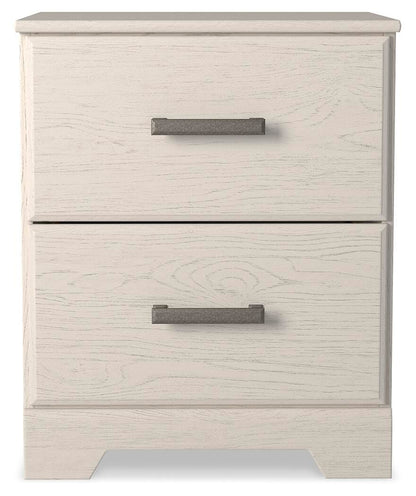 Stelsie Twin Panel Bed with Mirrored Dresser, Chest and Nightstand