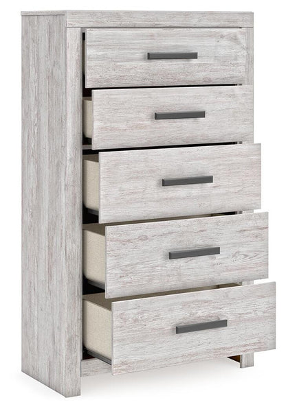 Cayboni Queen Panel Bed, Dresser, Mirror, Chest and Nightstand