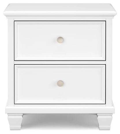 Fortman Queen Panel Bed with Mirrored Dresser, Chest and Nightstand