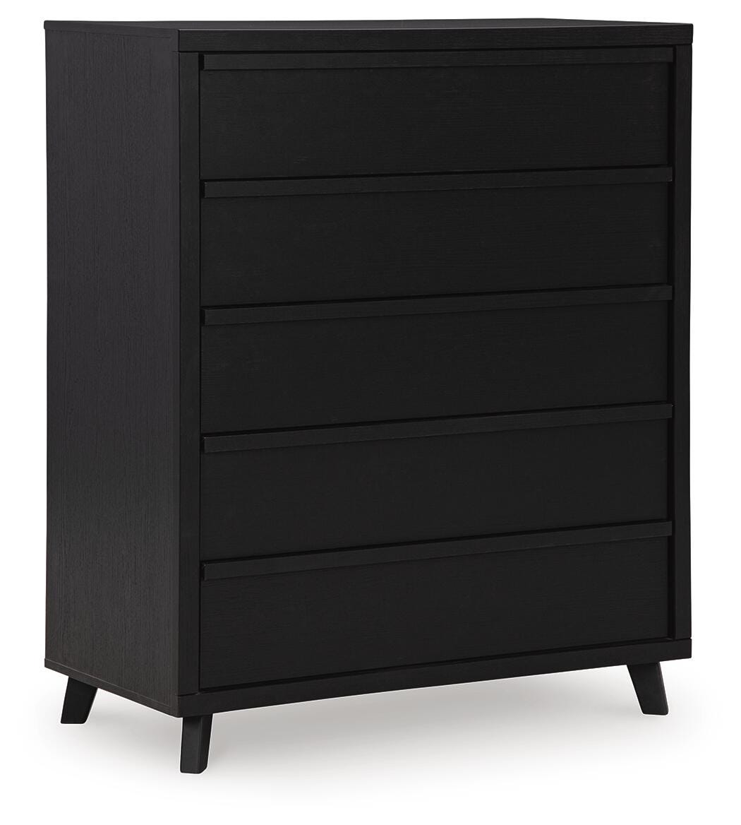 Danziar Queen Panel Bed, Dresser, Mirror, Chest and Nightstand